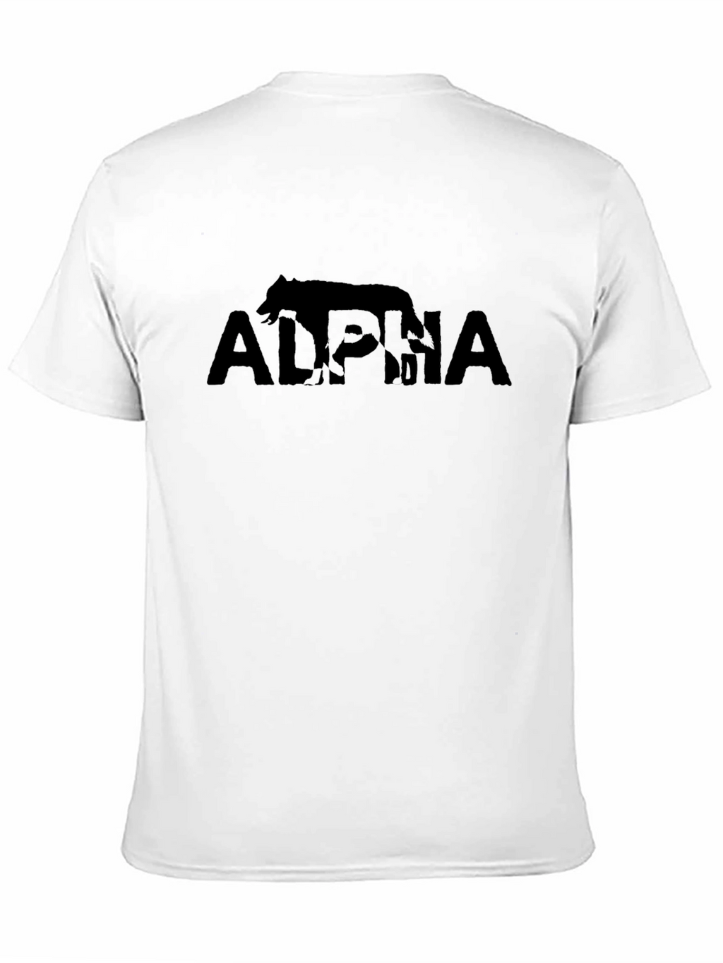 Alpha Wolf Graphic Tee - Mens Black T-Shirt