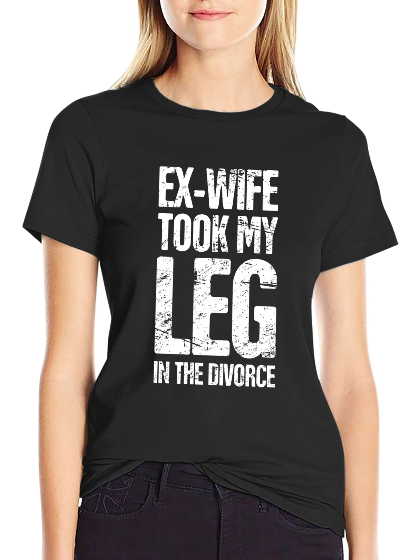 Ex-Wife Took My Leg T-Shirt Funny Divorce Tee