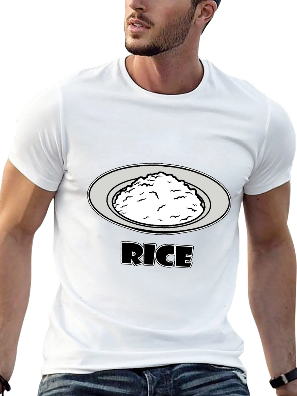Rice Graphic Tee - Food Lovers T-Shirt