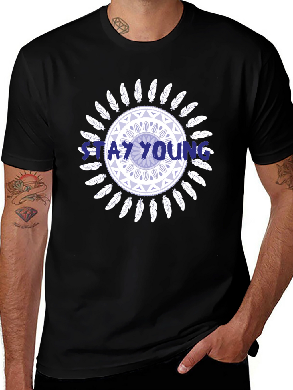 Stay Young Graphic Print Tee