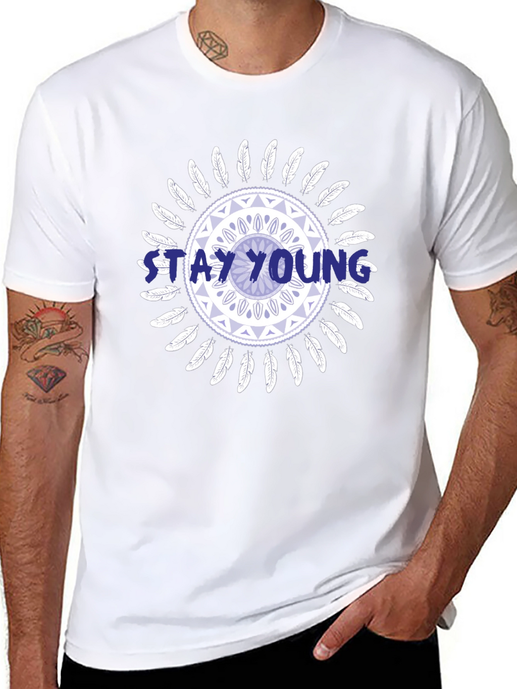 Stay Young Graphic Print Tee