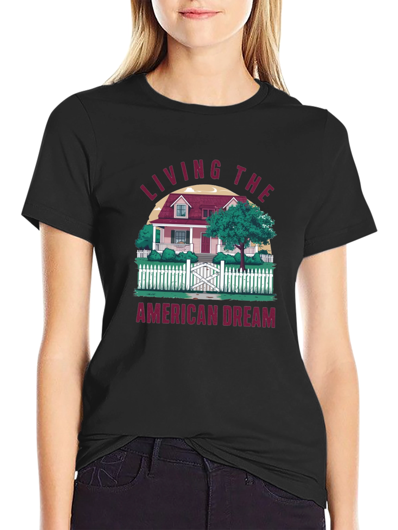 Living The American Dream Graphic T-Shirt