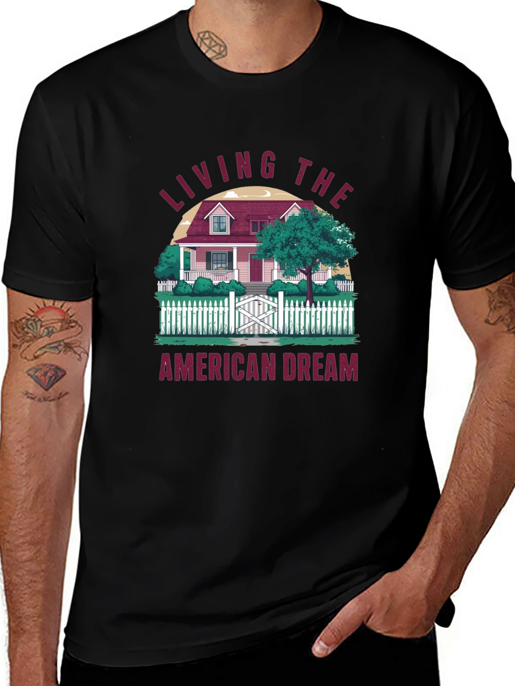 Living The American Dream Graphic T-Shirt