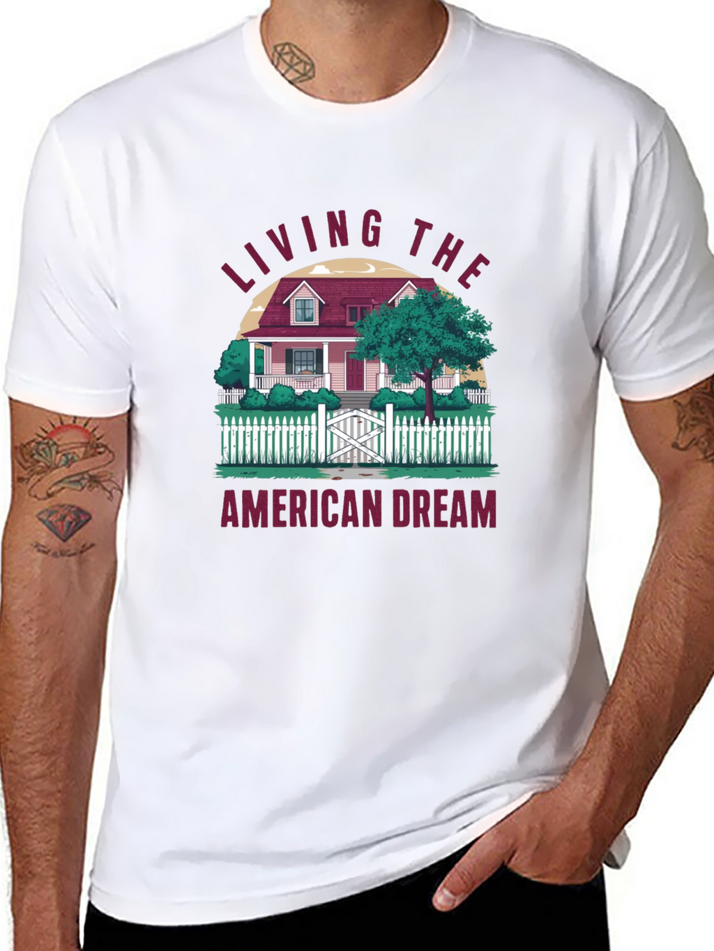 Living The American Dream Graphic T-Shirt