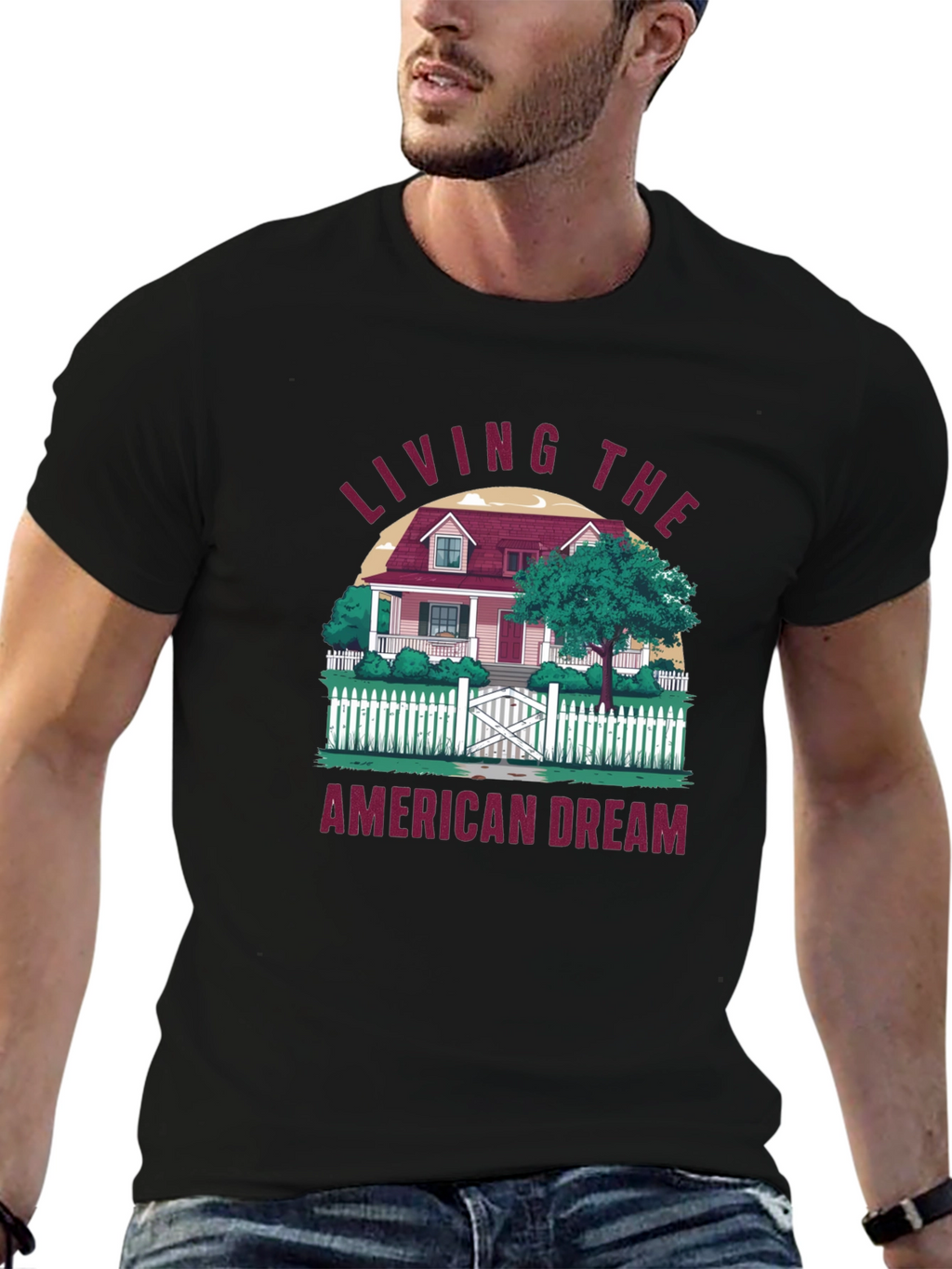 Living The American Dream Graphic T-Shirt
