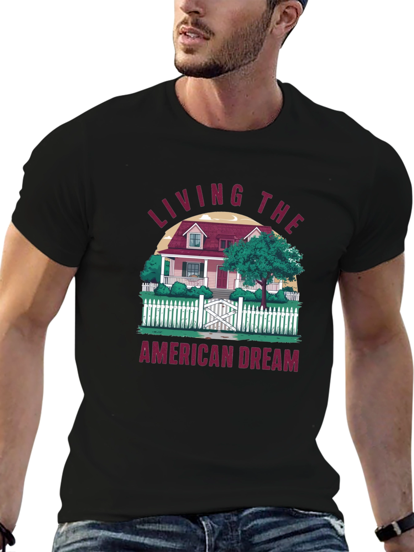 Living The American Dream Graphic T-Shirt