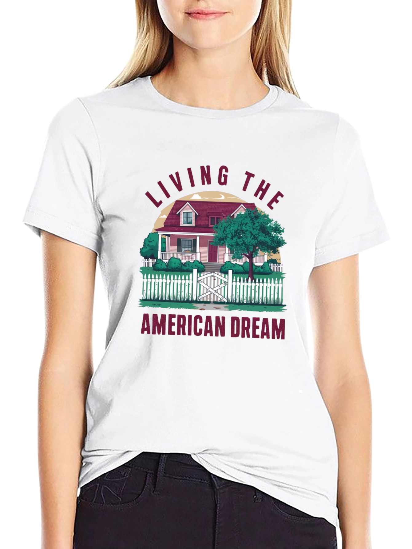 Living The American Dream Graphic T-Shirt