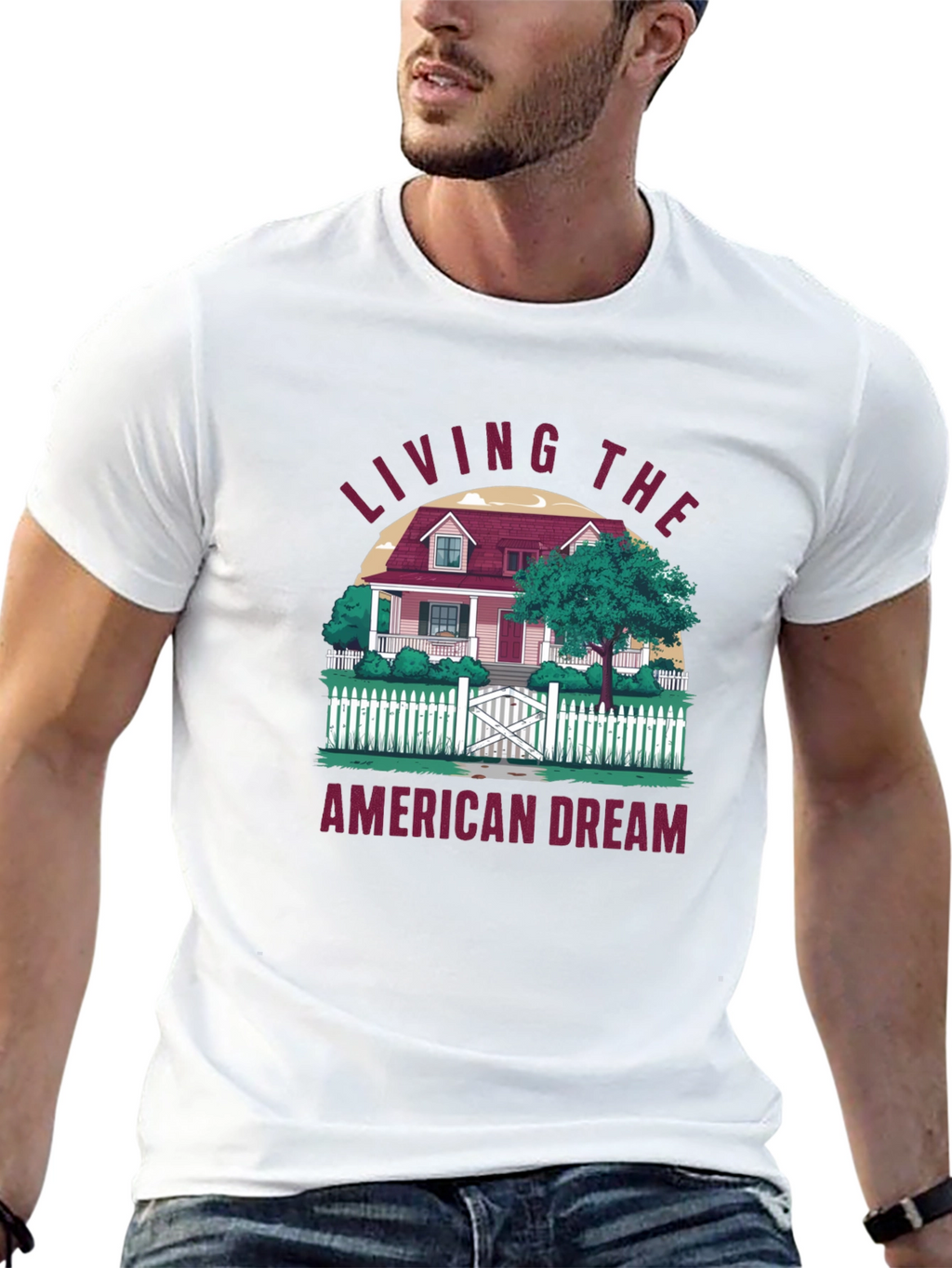 Living The American Dream Graphic T-Shirt