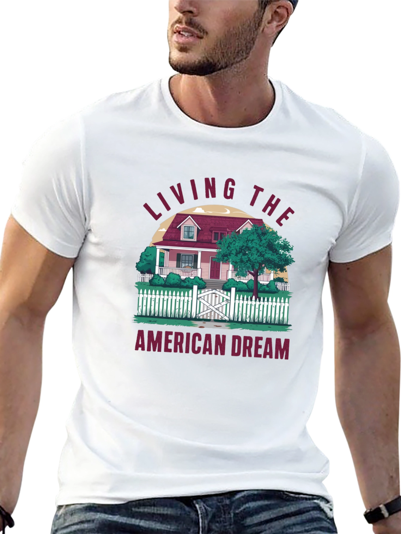 Living The American Dream Graphic T-Shirt