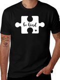 Be Kind Puzzle Piece T-Shirt - Black