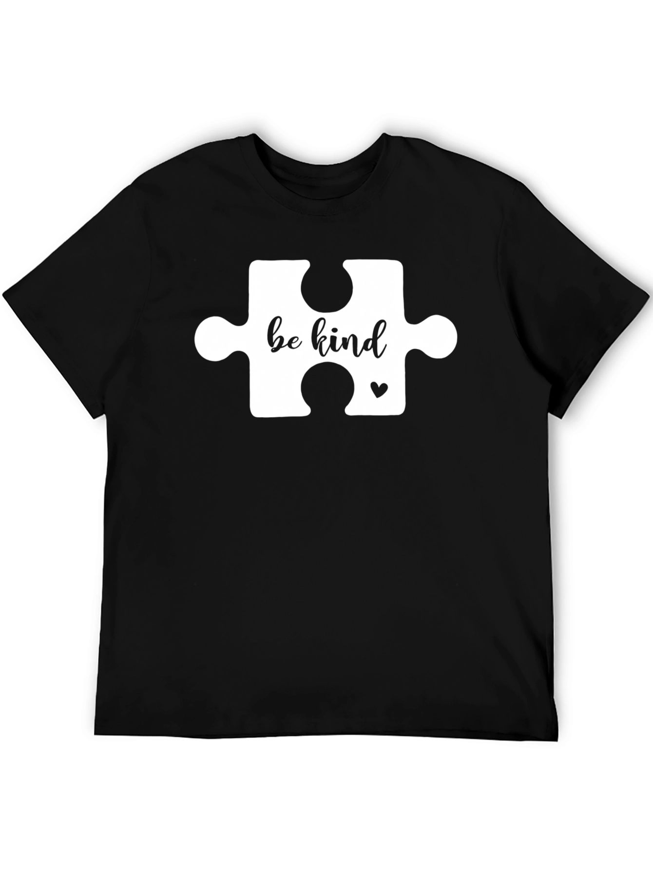 Be Kind Puzzle Piece T-Shirt - Black