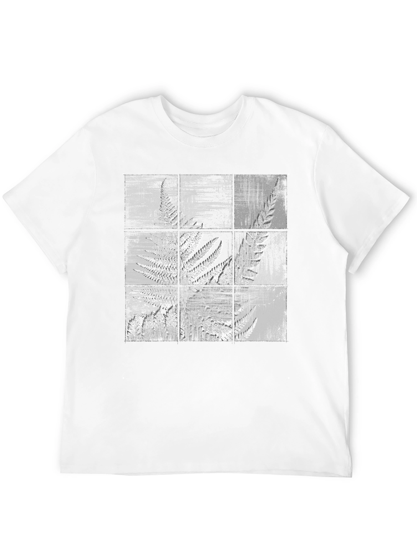 Grunge Fern Graphic Black T-Shirt