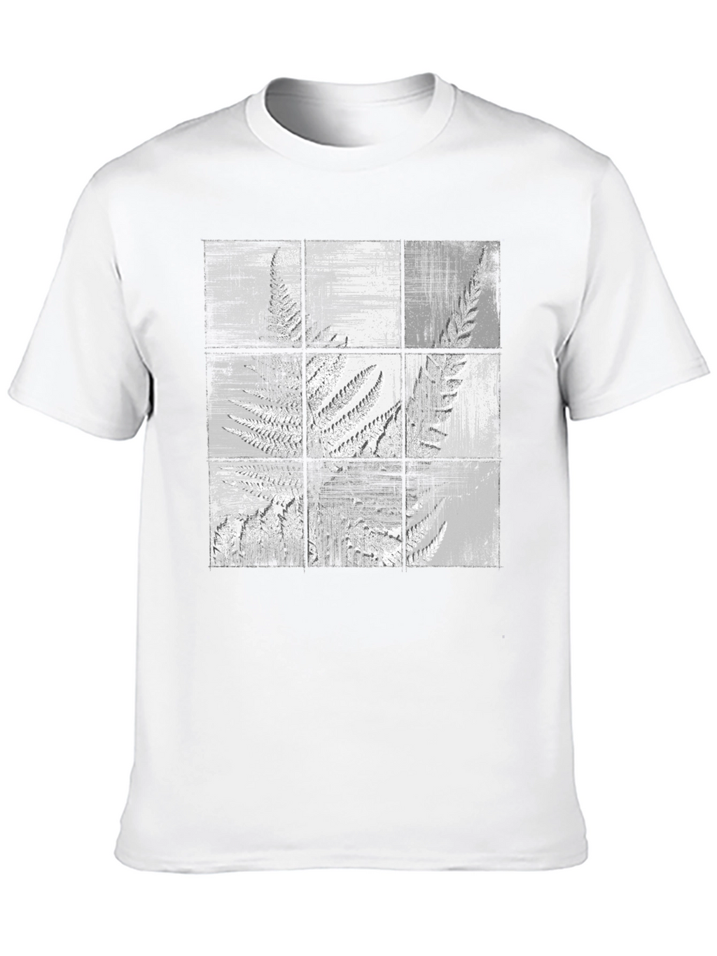 Grunge Fern Graphic Black T-Shirt