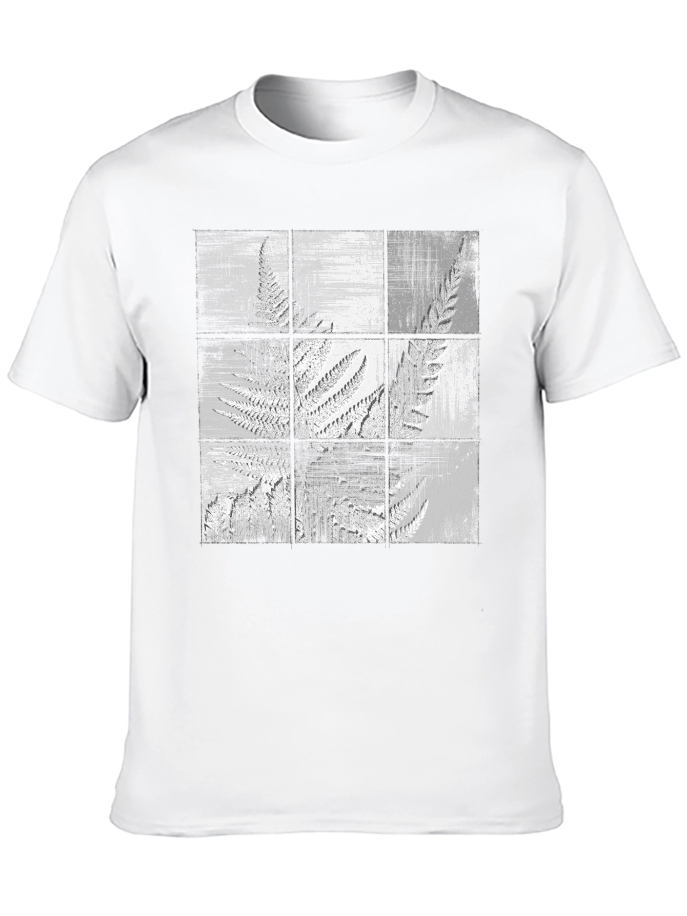 Grunge Fern Graphic Black T-Shirt