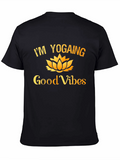 Im Yogaing Good Vibes Black T-Shirt