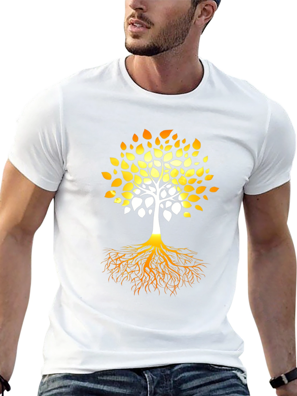 Tree of Life Graphic Print Black T-Shirt