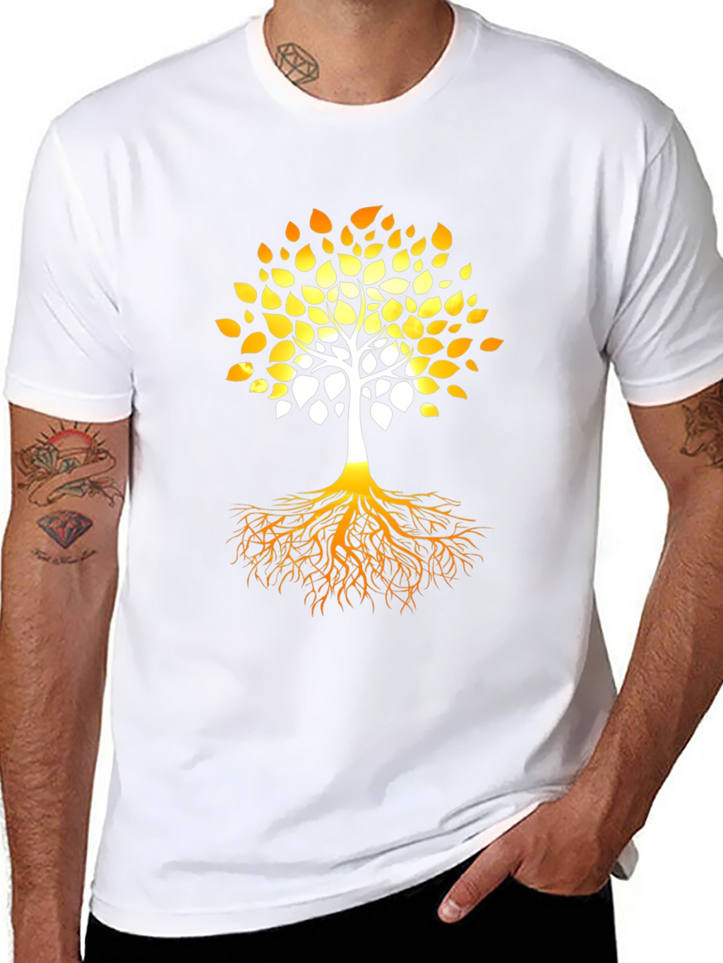 Tree of Life Graphic Print Black T-Shirt