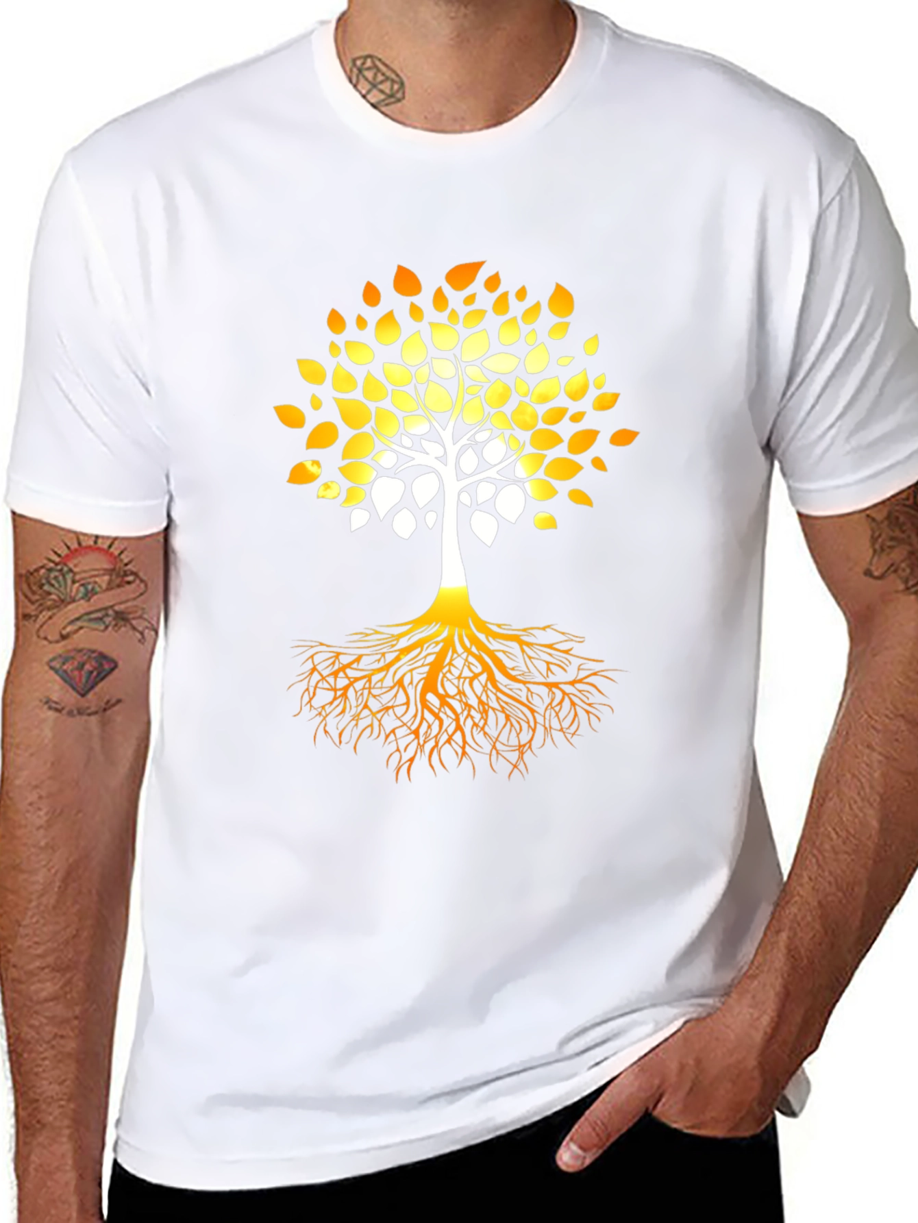 Tree of Life Graphic Print Black T-Shirt