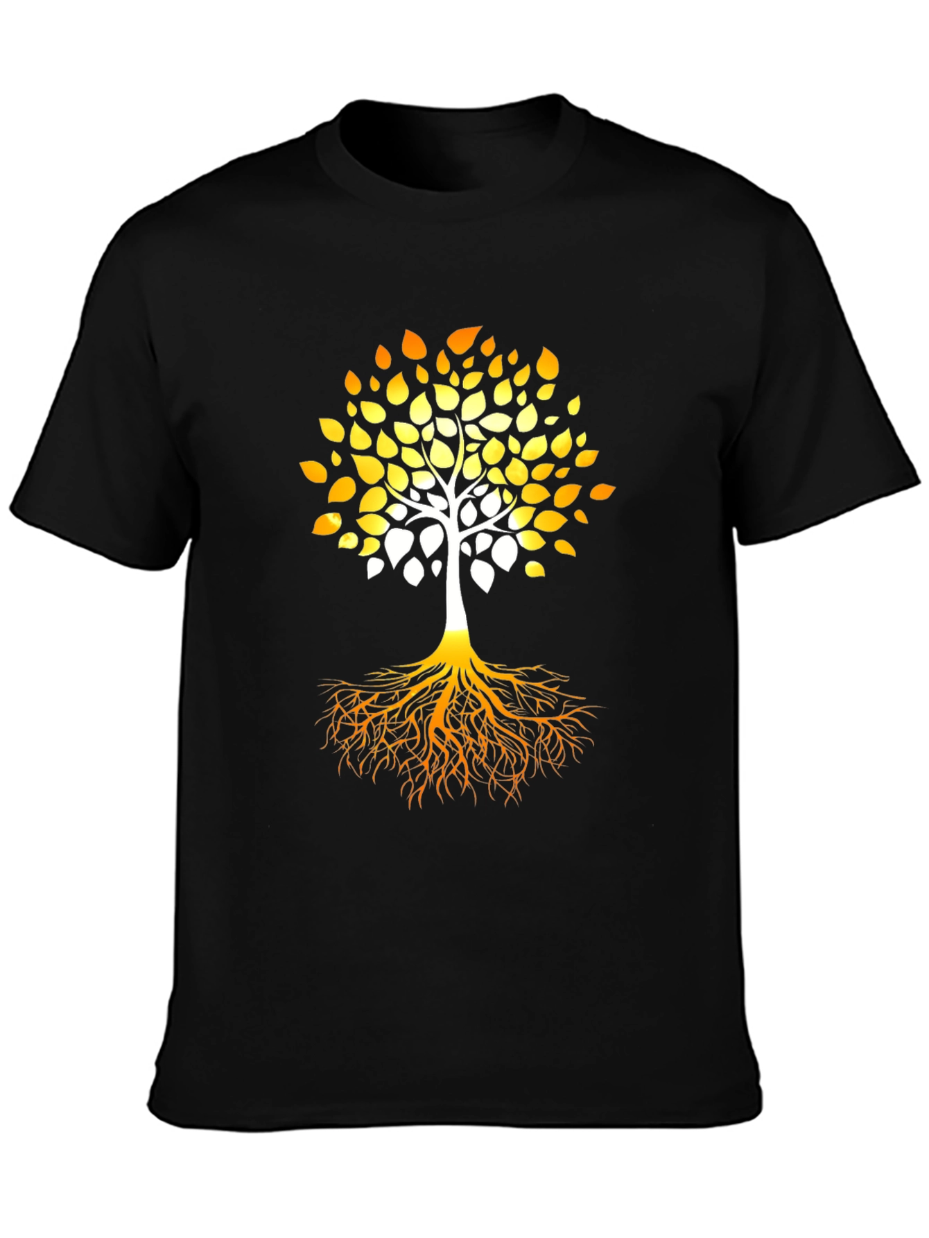 Tree of Life Graphic Print Black T-Shirt