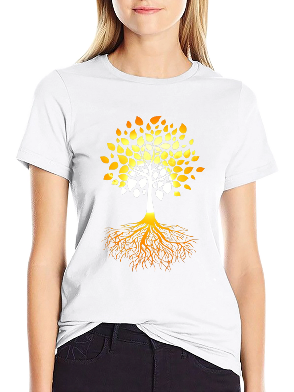 Tree of Life Graphic Print Black T-Shirt