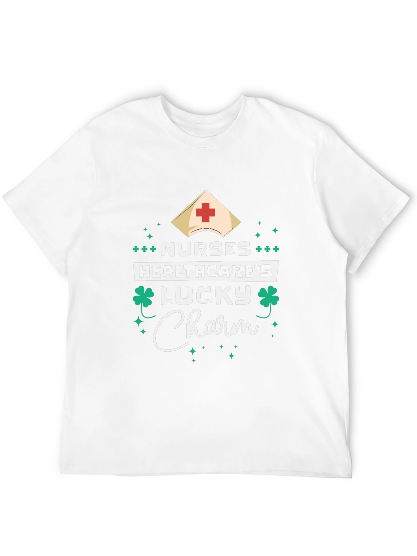 Nurses Healthcares Lucky Charm Black T-Shirt