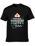 Nurses Healthcares Lucky Charm Black T-Shirt