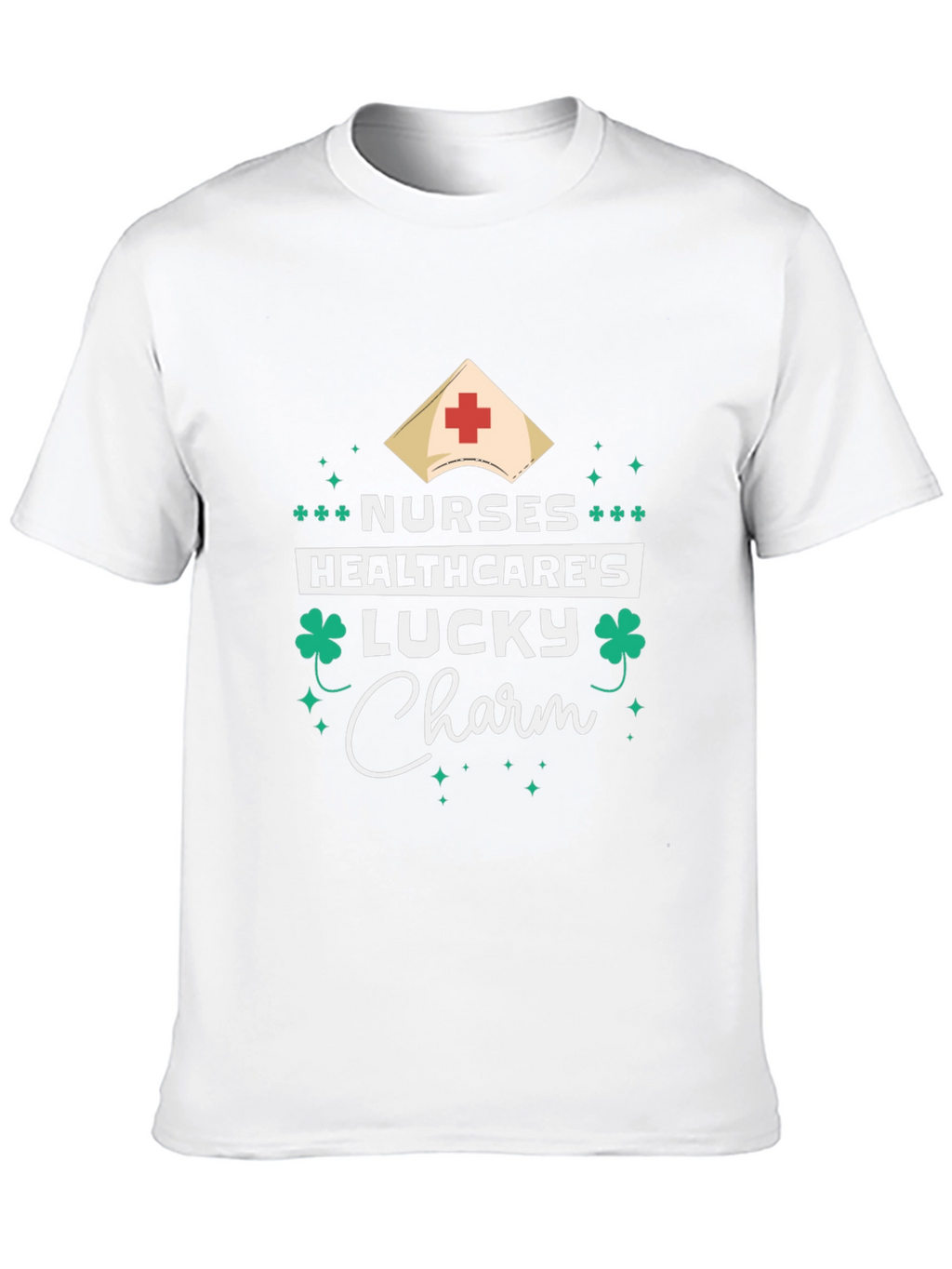 Nurses Healthcares Lucky Charm Black T-Shirt