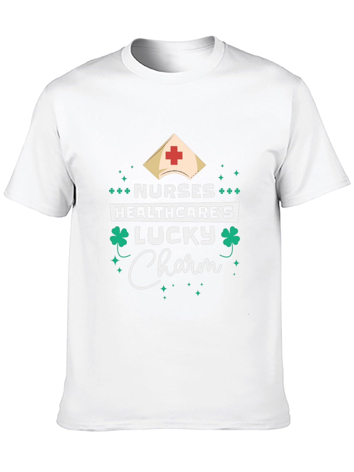 Nurses Healthcares Lucky Charm Black T-Shirt