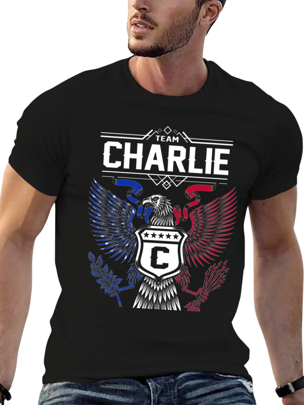 Team Charlie Patriotic Eagle T-Shirt