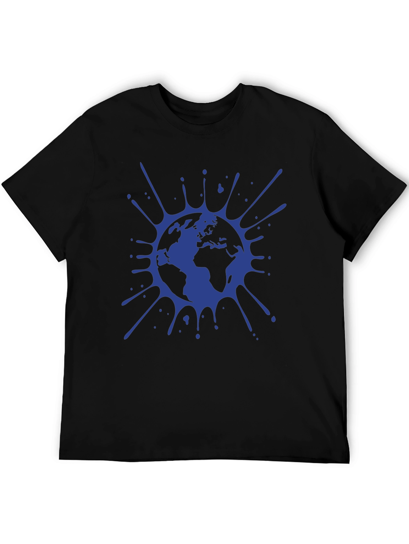Earth Splatter Graphic Tee - Cool World Design Shirt