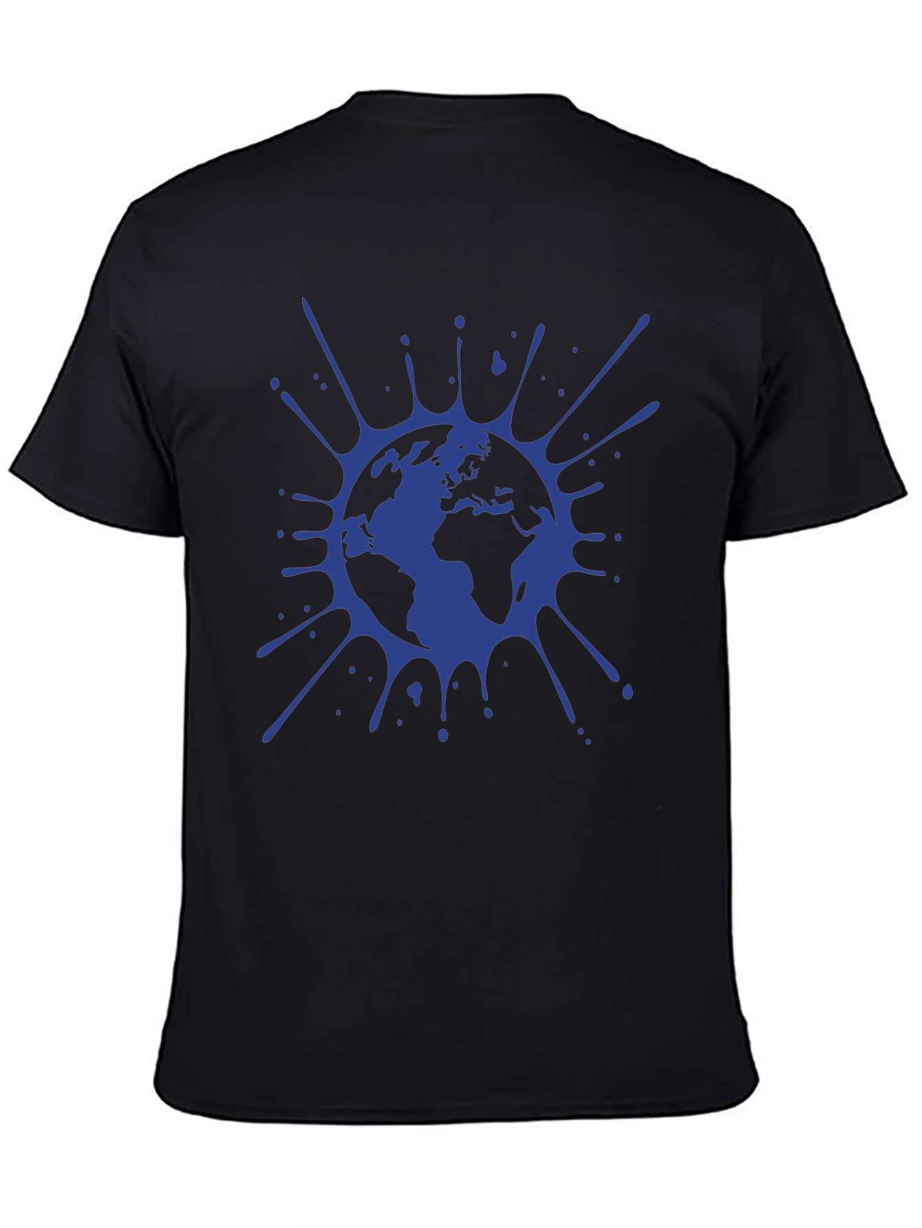 Earth Splatter Graphic Tee - Cool World Design Shirt