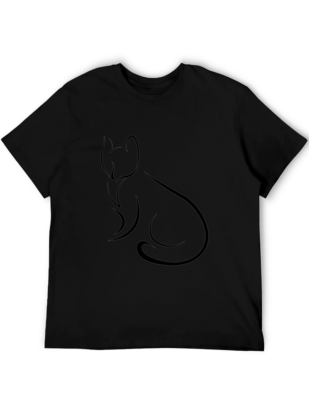 Minimalist Fox T-Shirt - Black