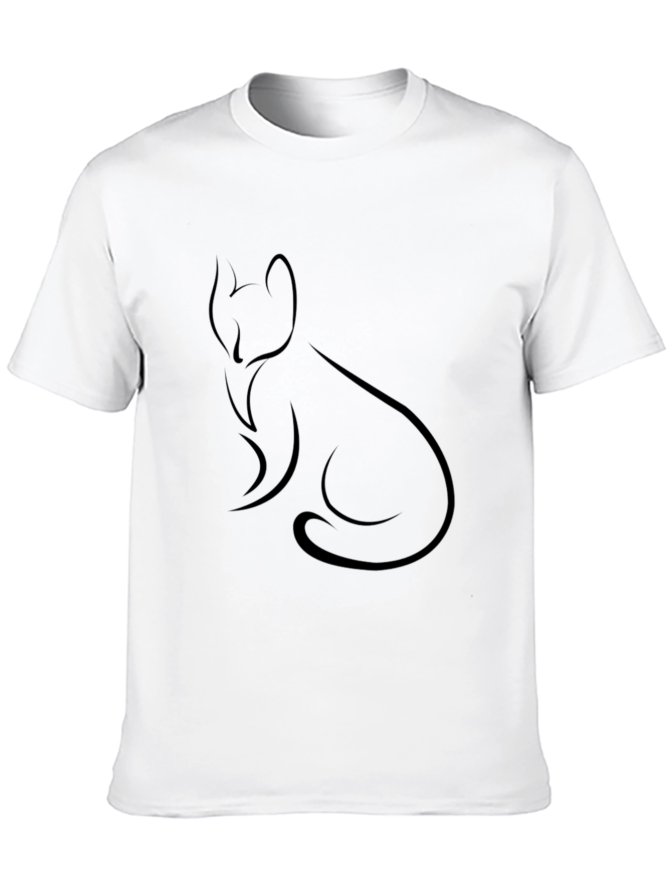 Minimalist Fox T-Shirt - Black