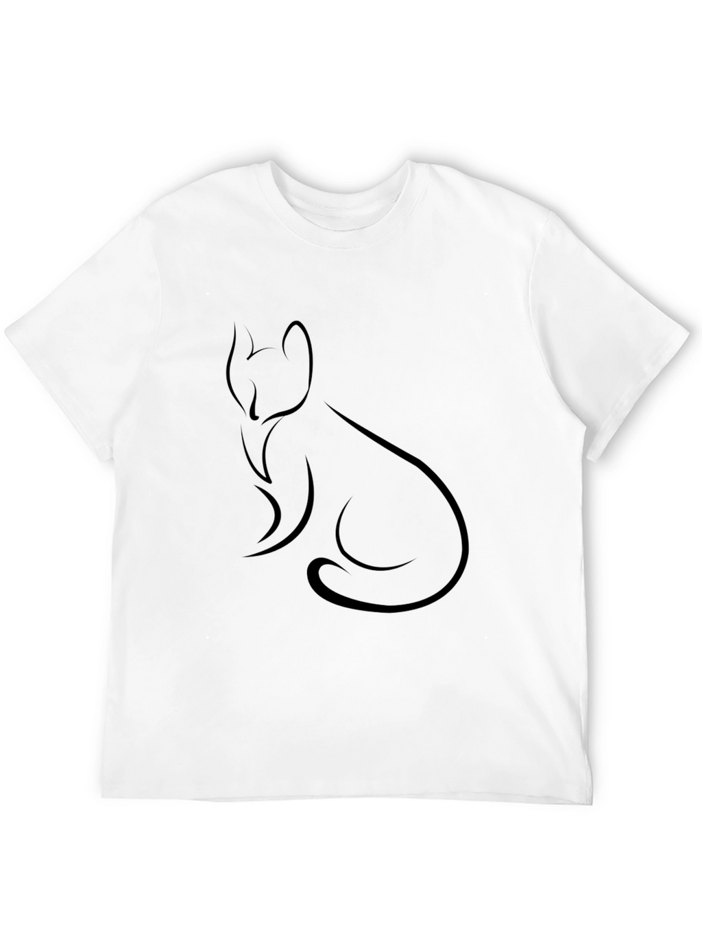 Minimalist Fox T-Shirt - Black