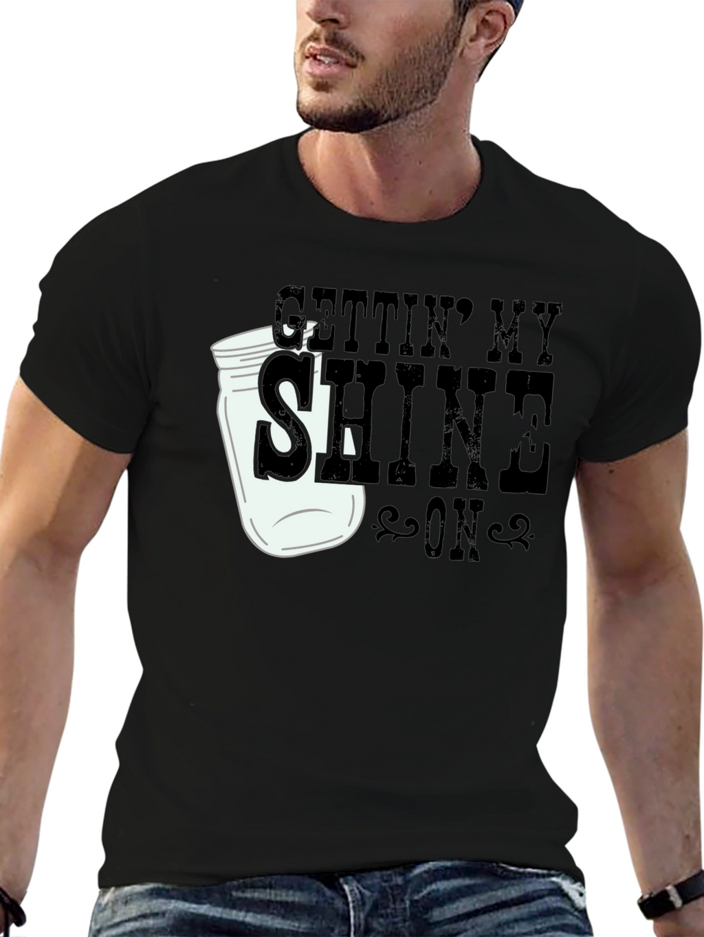 Gettin My Shine On Black T-Shirt