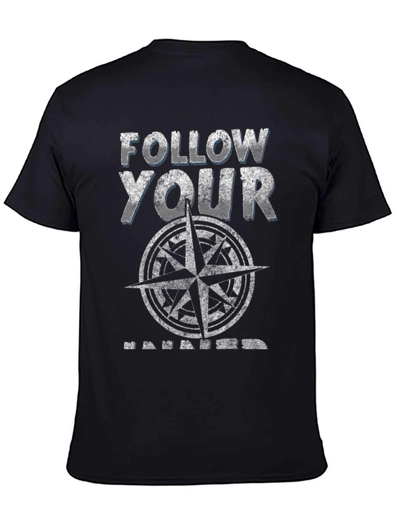 Follow Your Compass Black T-Shirt