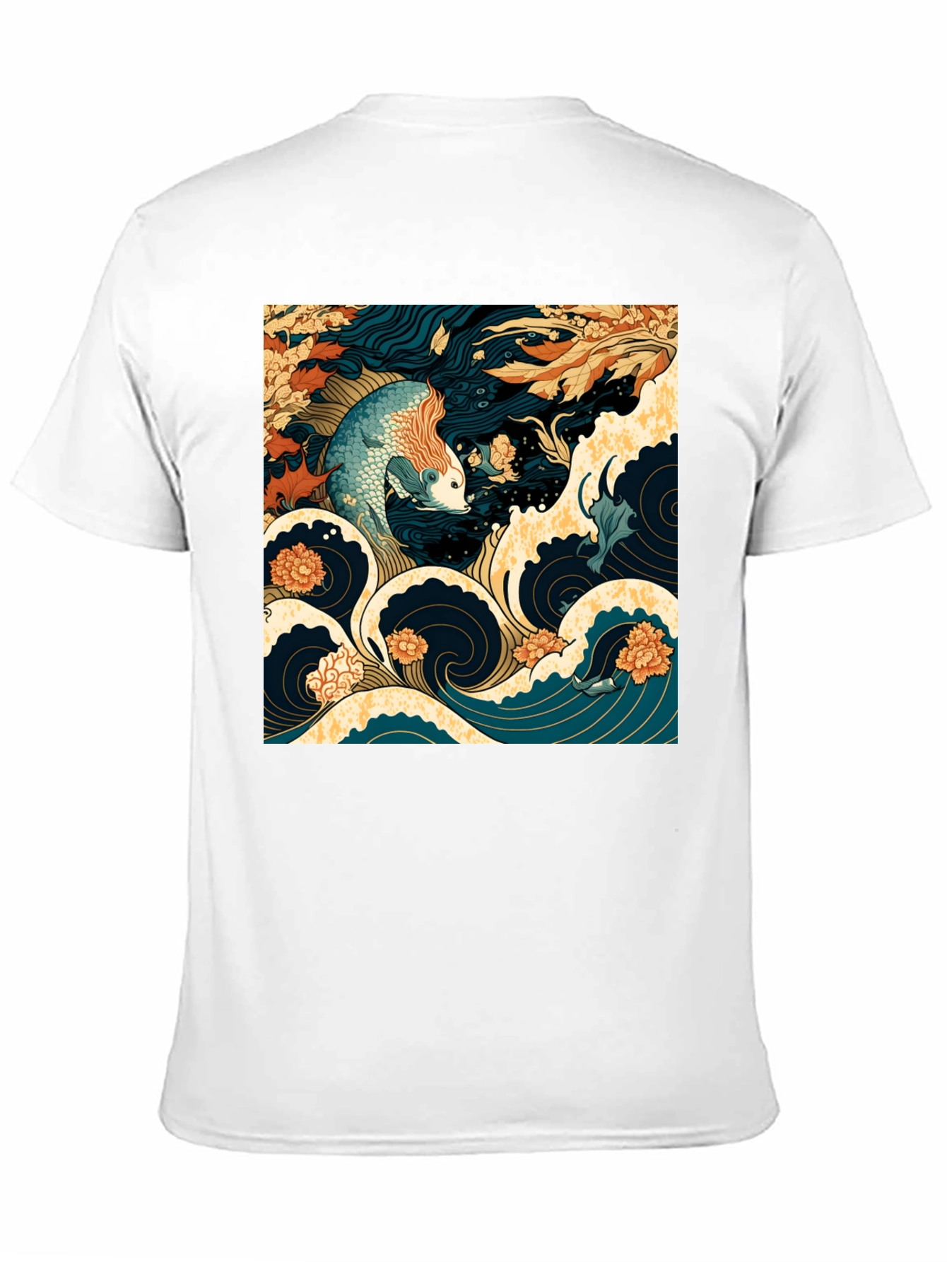 Koi Fish Graphic Black T-Shirt
