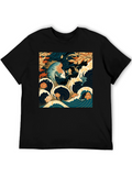 Koi Fish Graphic Black T-Shirt