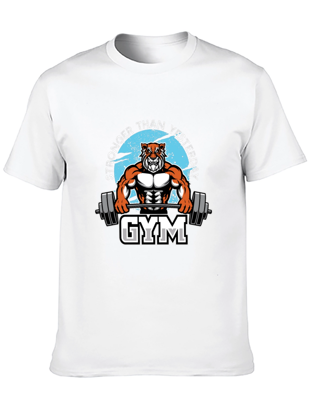 Stronger Than Yesterday Gym Tiger T-Shirt