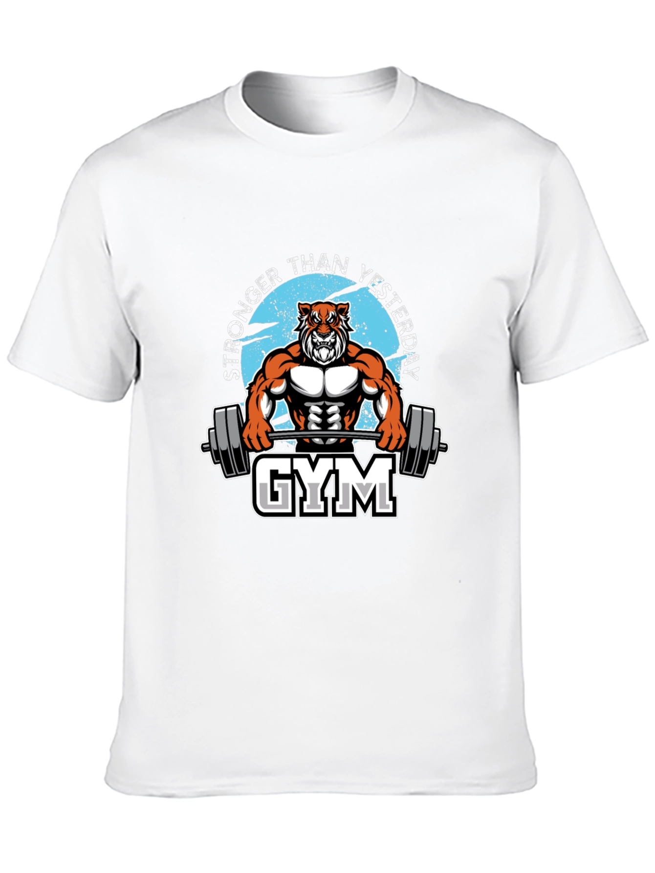 Stronger Than Yesterday Gym Tiger T-Shirt