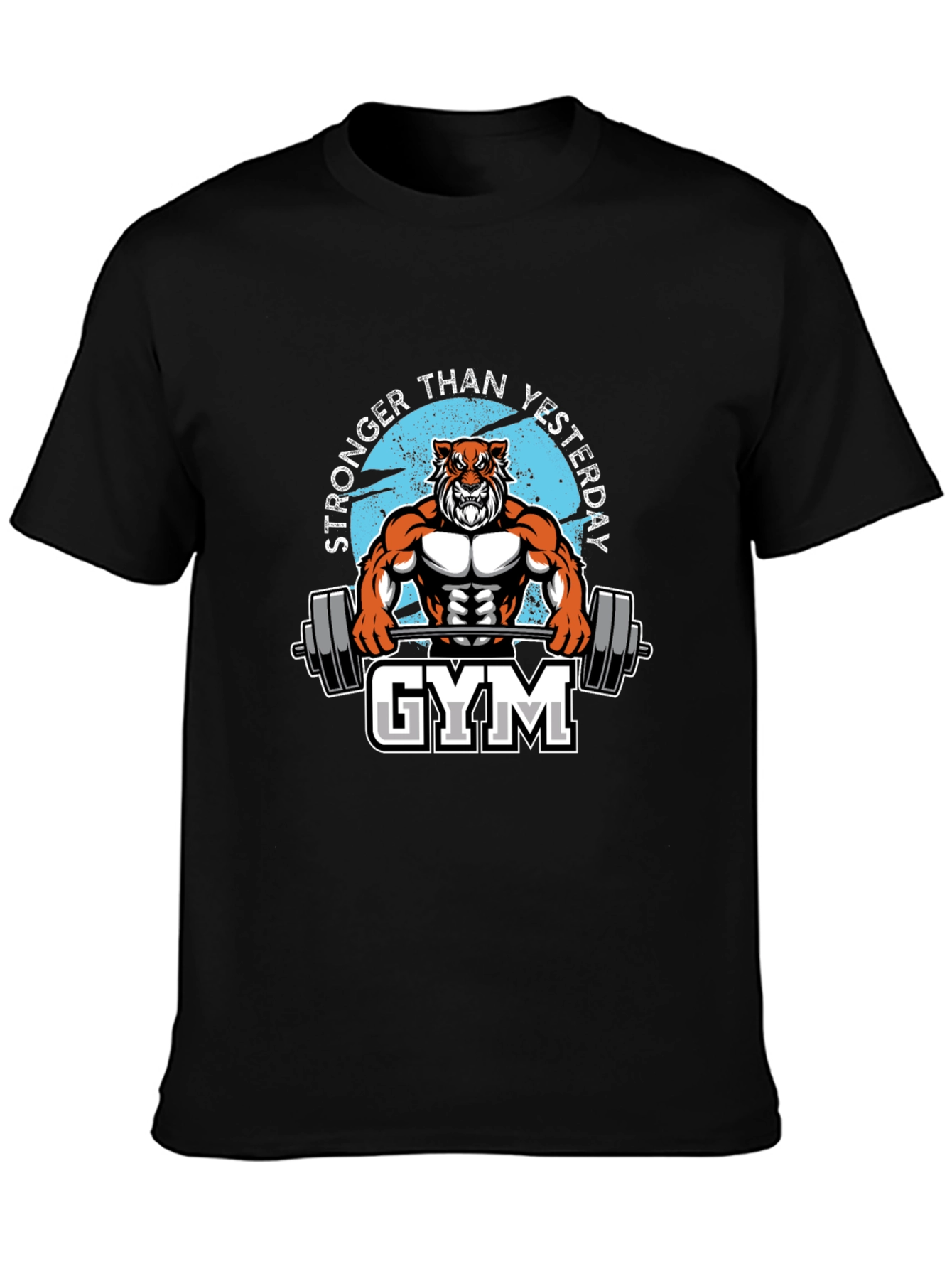 Stronger Than Yesterday Gym Tiger T-Shirt