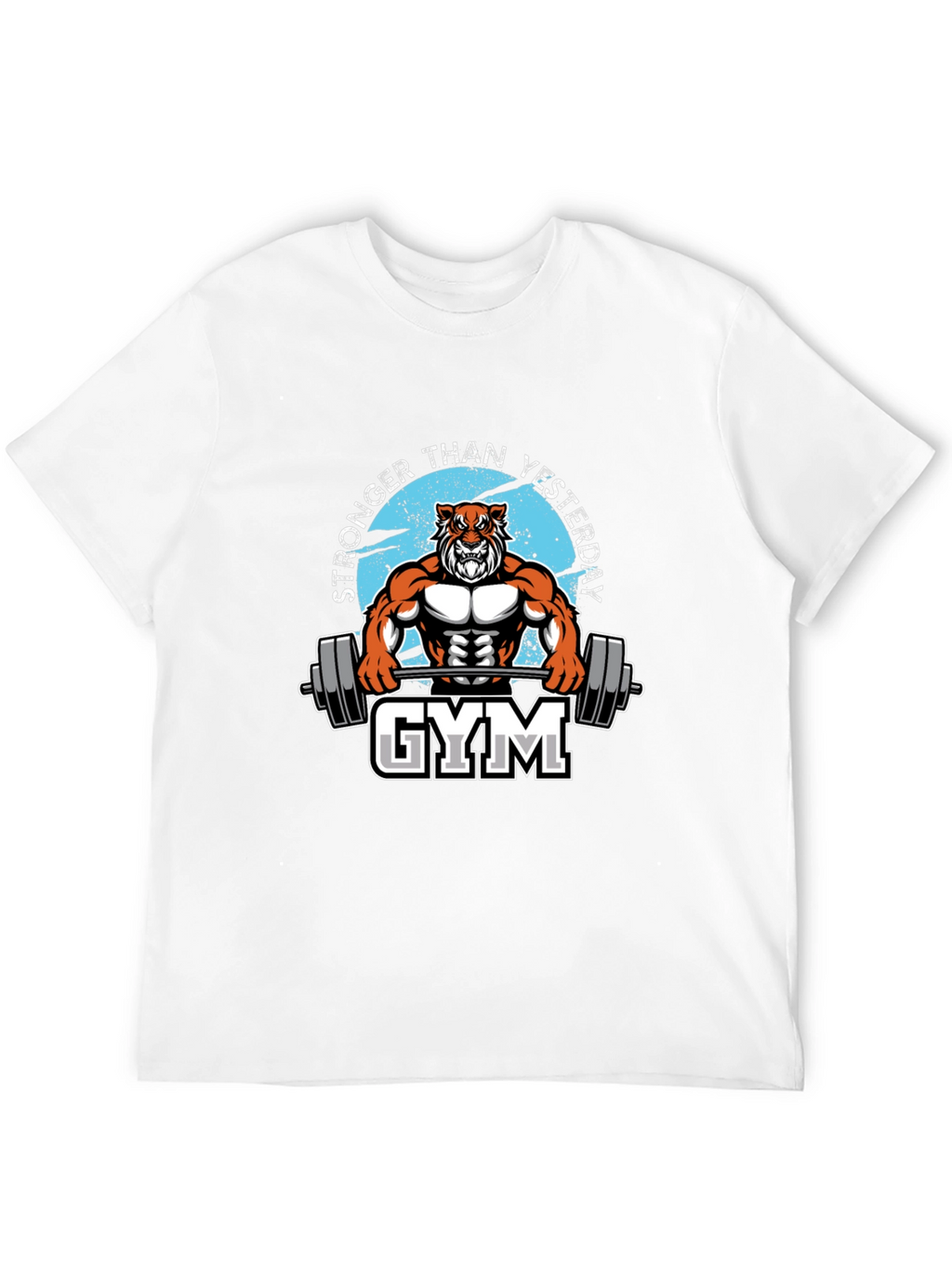 Stronger Than Yesterday Gym Tiger T-Shirt