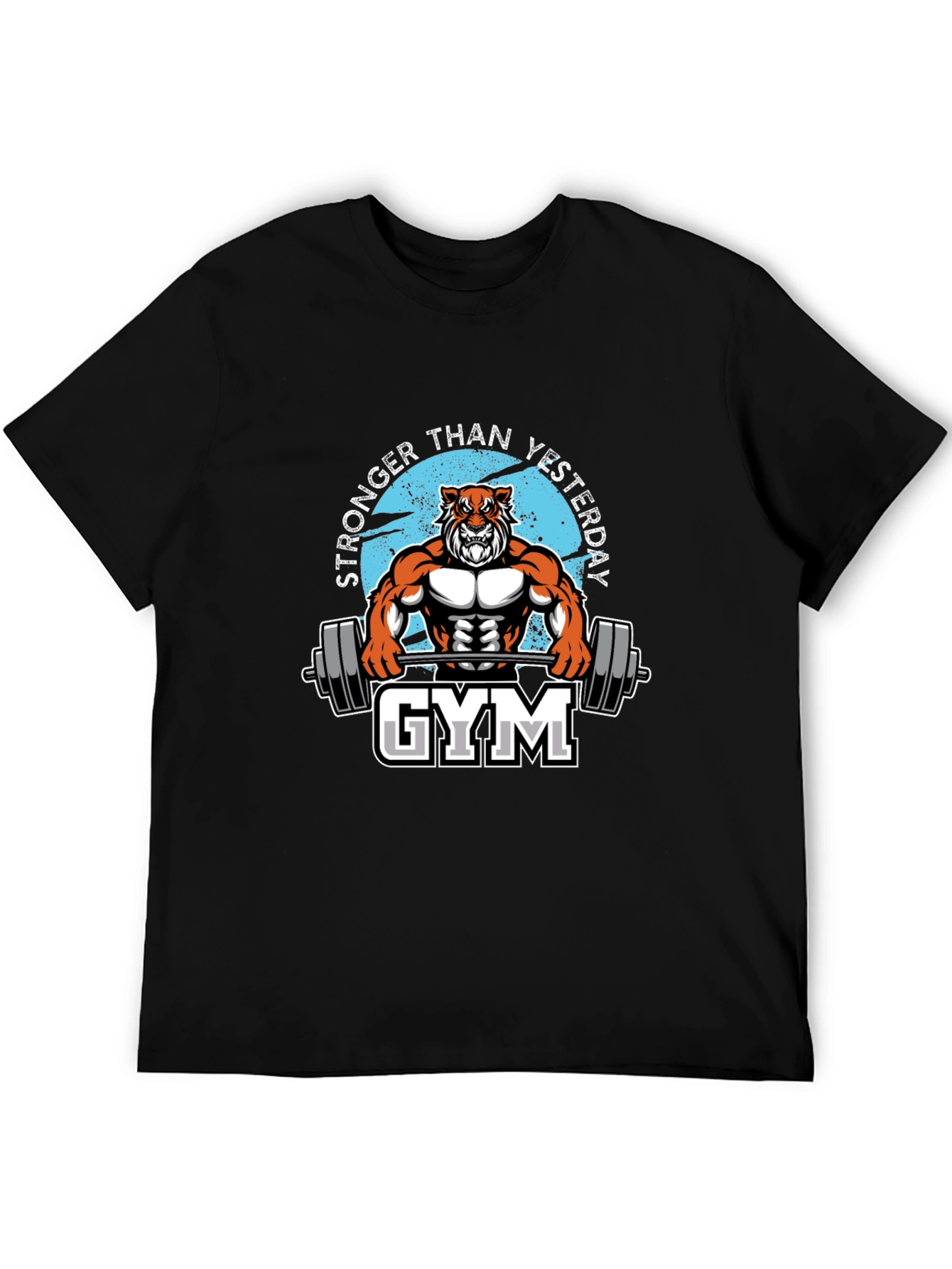 Stronger Than Yesterday Gym Tiger T-Shirt