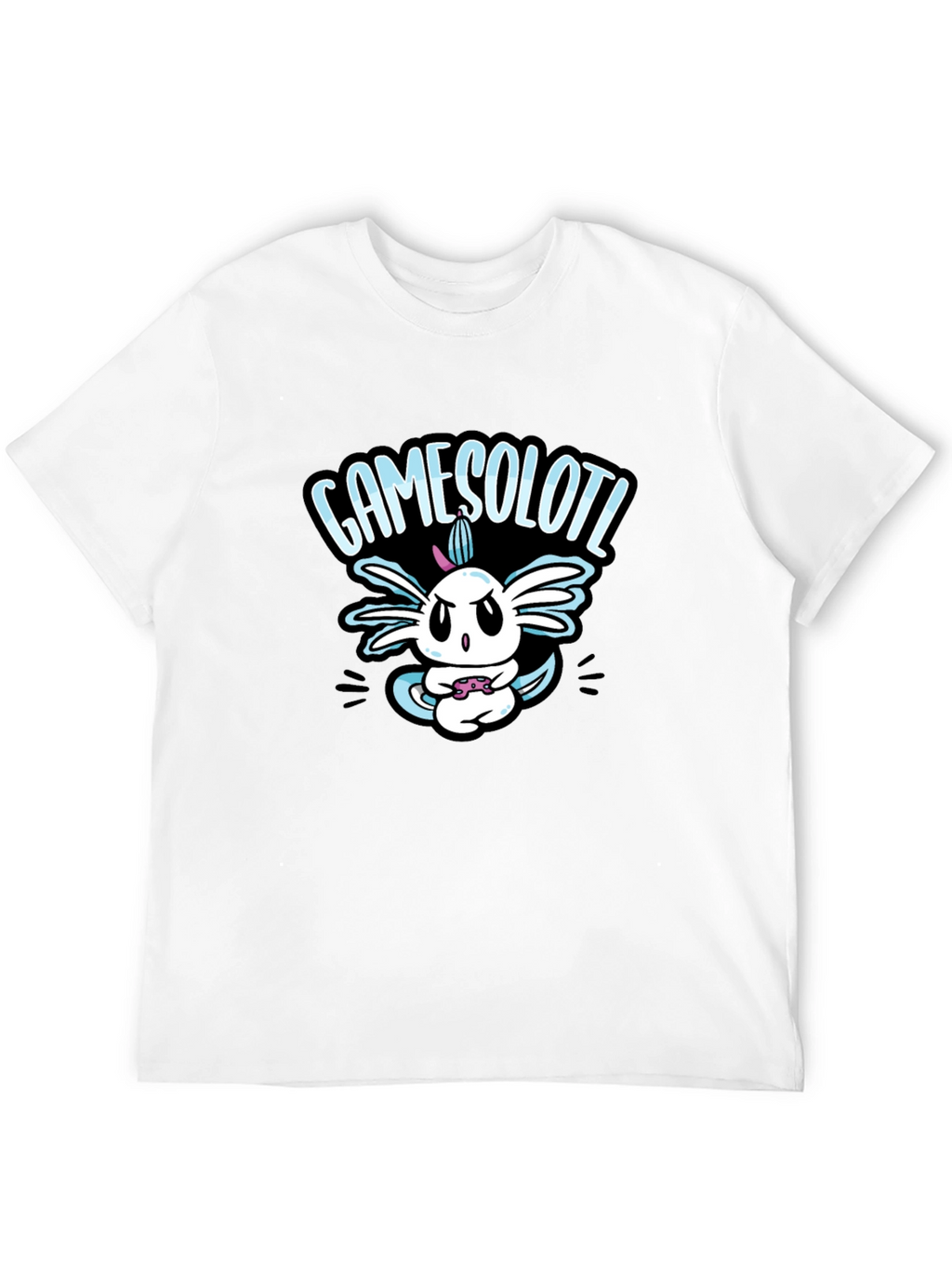GAMESOLOTL Black Cotton Graphic T-Shirt