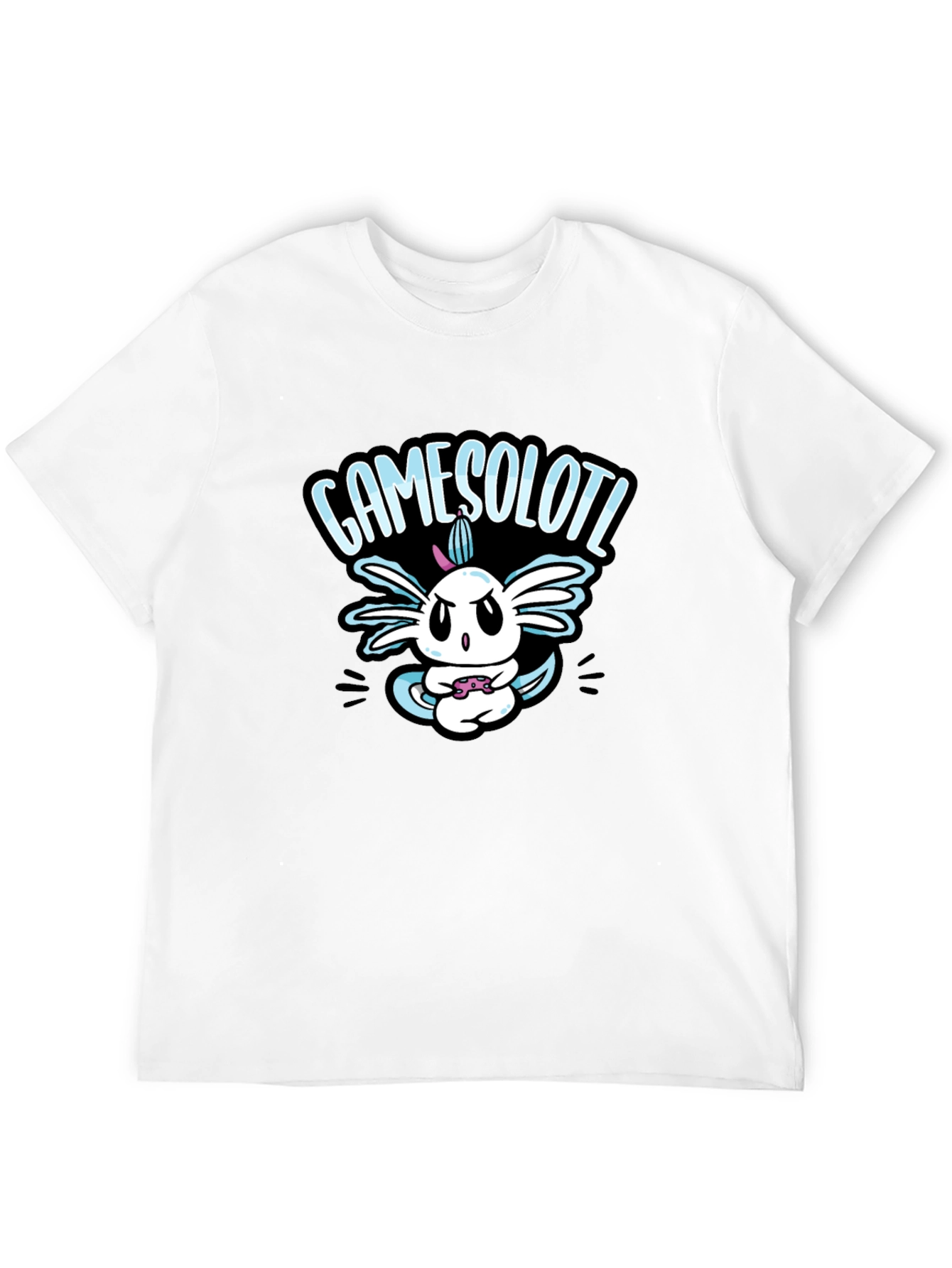 GAMESOLOTL Black Cotton Graphic T-Shirt