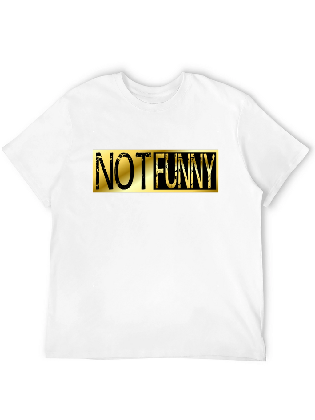 Not Funny Graphic Tee - Black Cotton Casual T-Shirt