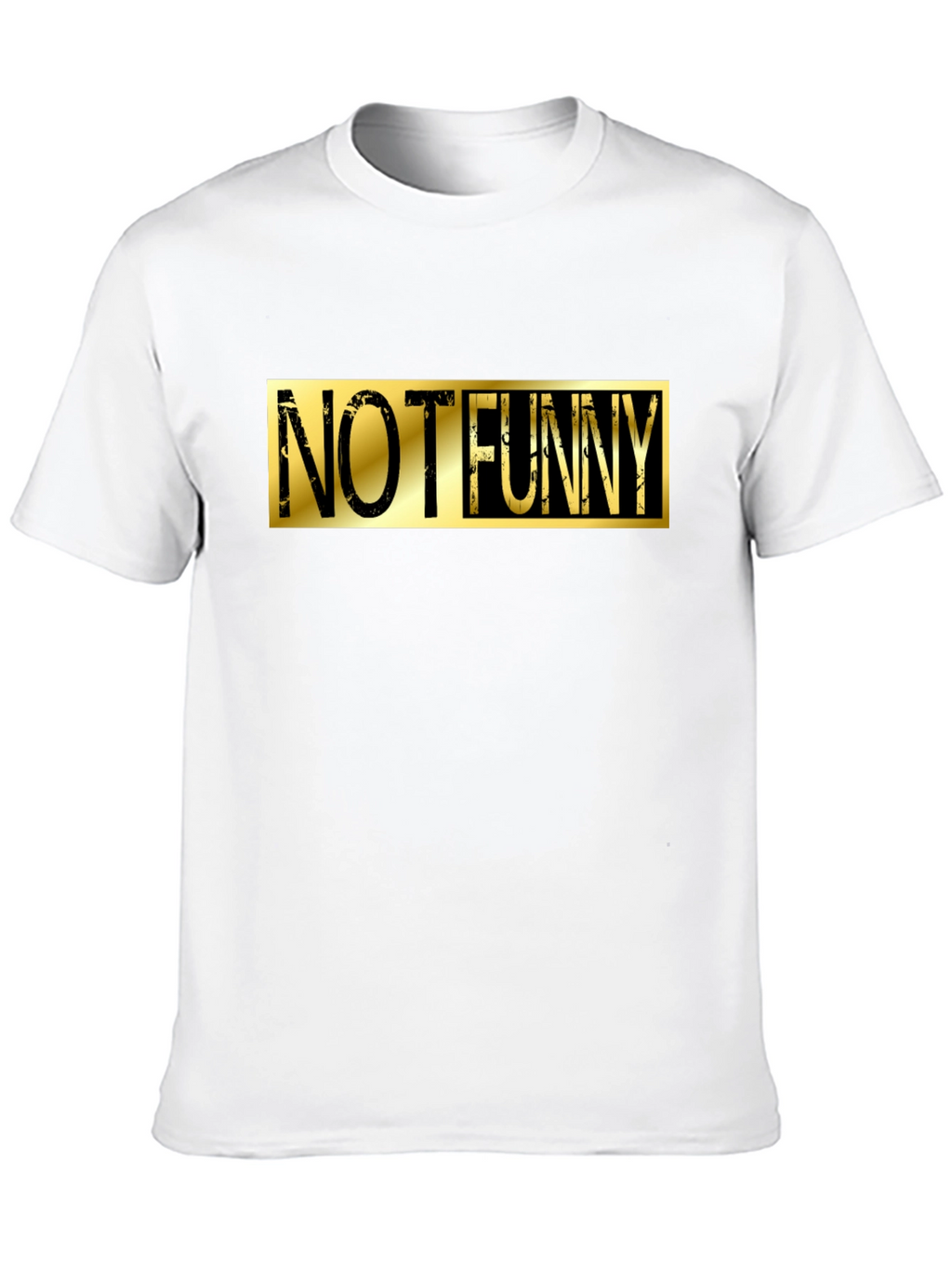 Not Funny Graphic Tee - Black Cotton Casual T-Shirt
