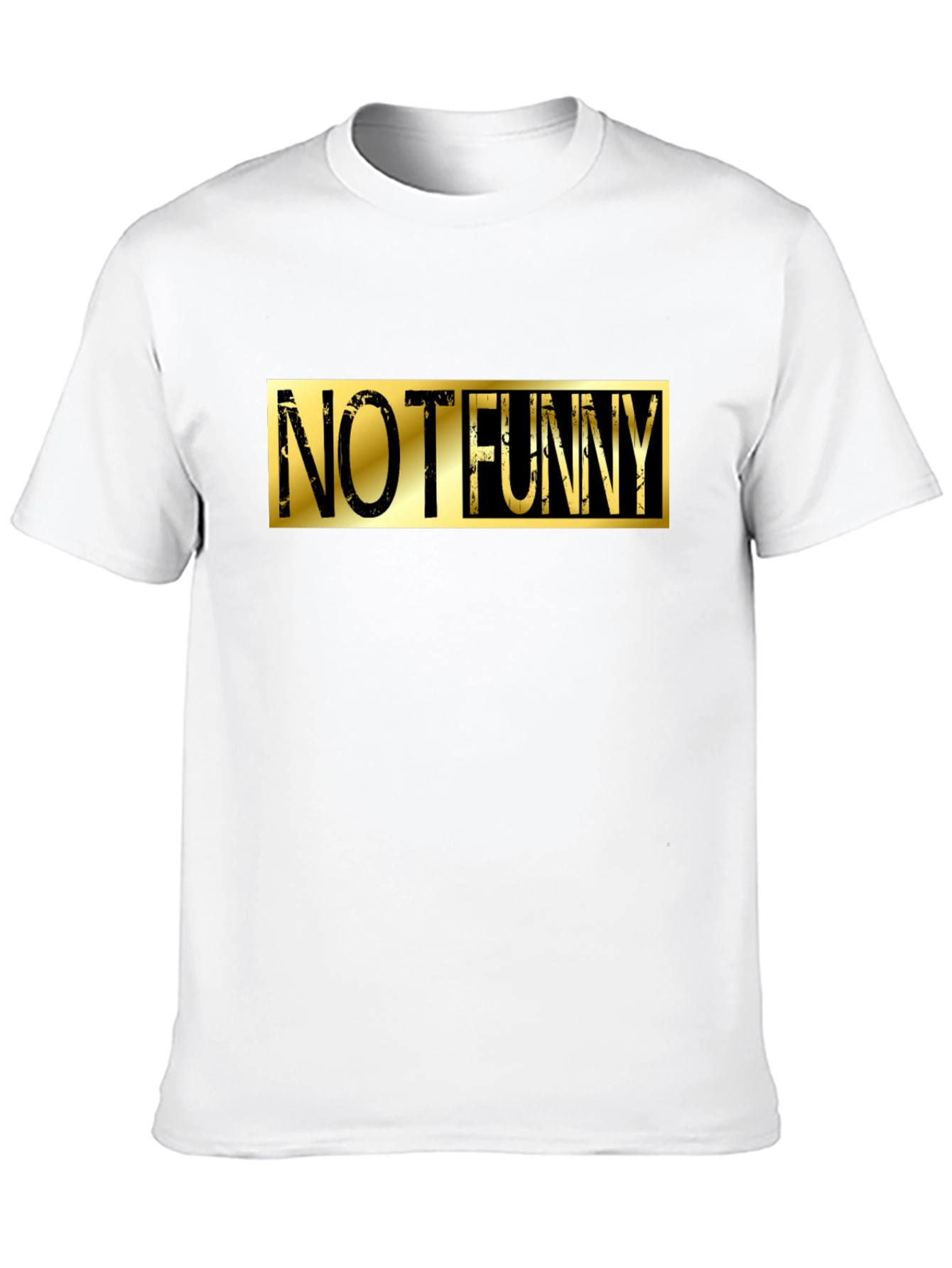 Not Funny Graphic Tee - Black Cotton Casual T-Shirt