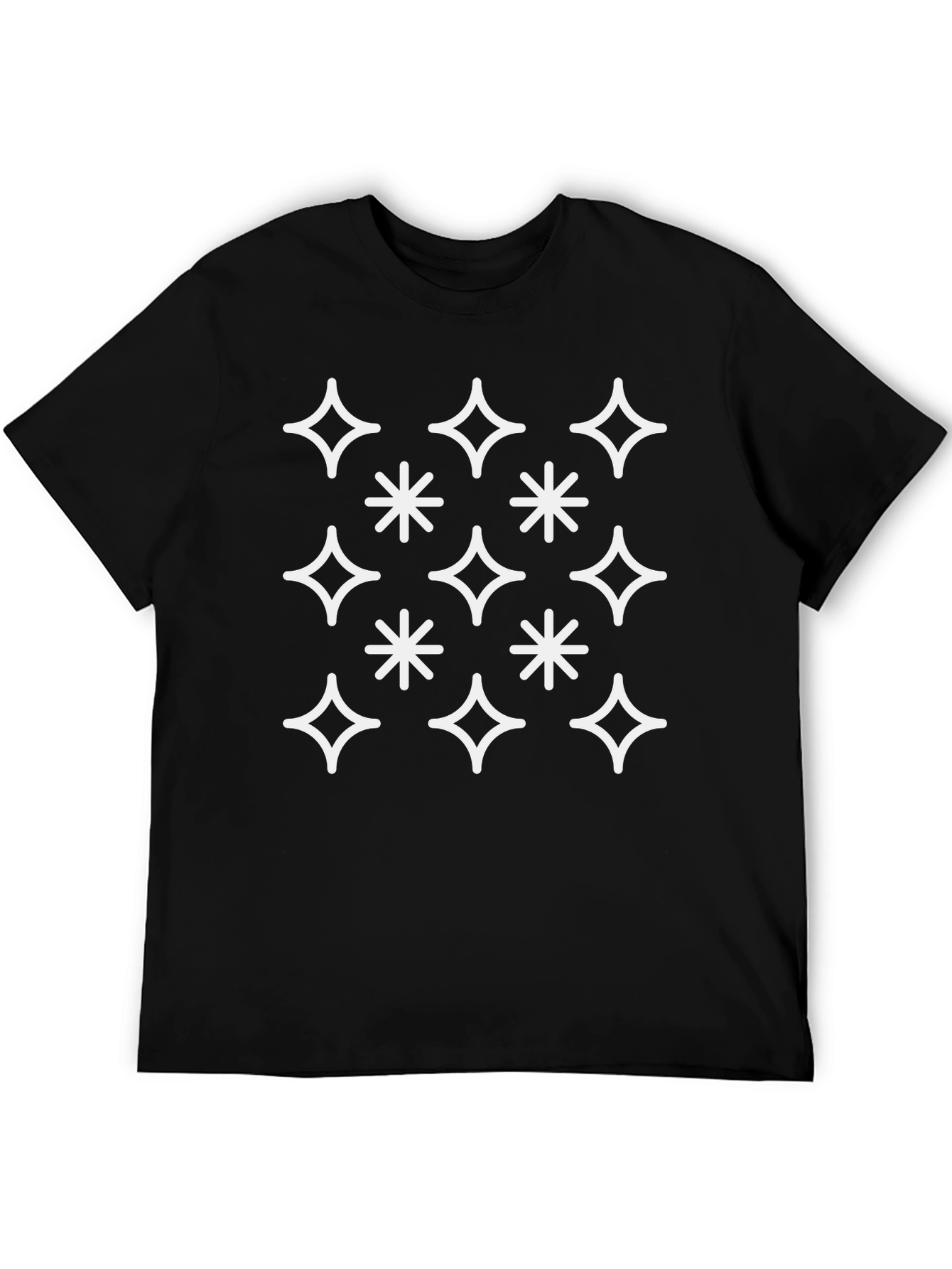 Sparkle Star Graphic Tee - Mens Black T-Shirt