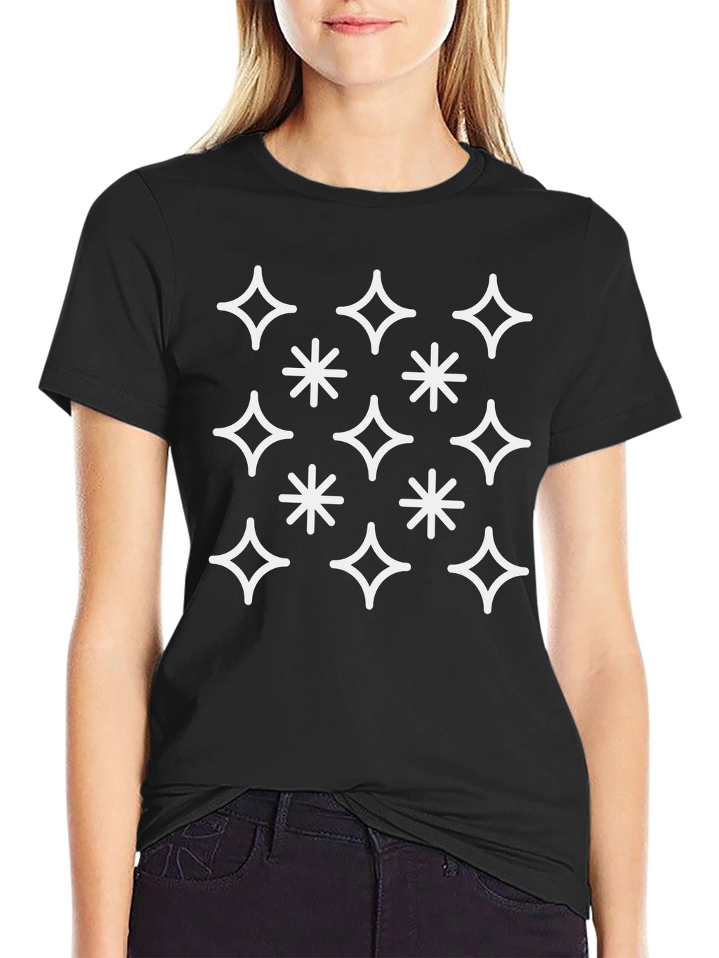 Sparkle Star Graphic Tee - Mens Black T-Shirt